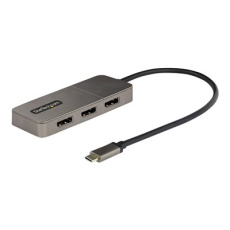 StarTech.com USB-C to Triple DisplayPort 1.4 MST Hub, 4K 60Hz, 1ft (30cm) Cable, USB Type-C Multi Monitor Adapter for Laptop, DP 1.4 Multi-Stream Transport Hub, DisplayPort Splitter - MST Triple Monitor Adapter (MST14CD123DP) - Dokovací stanice - USB-C / Displayport - 3 x DP