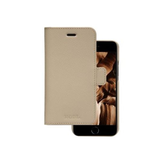 dbramante1928 New York - Pouzdro s klopou pro mobilní telefon - kuže Saffiano - sahara sand - pro Apple iPhone 7, 8, SE (2nd generation)