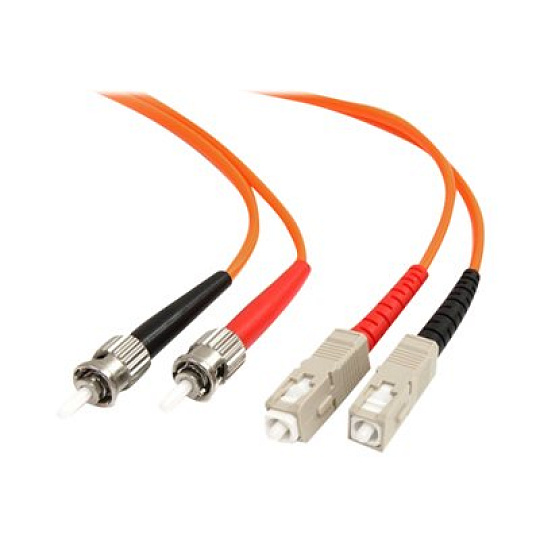 Startech 2m Fiber Optic Cable - Multimode Duplex 62.5/125 - LSZH - ST/SC - OM1 - ST to SC Fiber Patch Cable (FIBSTSC2) - Sítový kabel - SC nekolik režimu (M) do ST nekolik režimu (M) - 2 m - 2 m - optické vlákno - duplex - 62,5 / 125 mikron