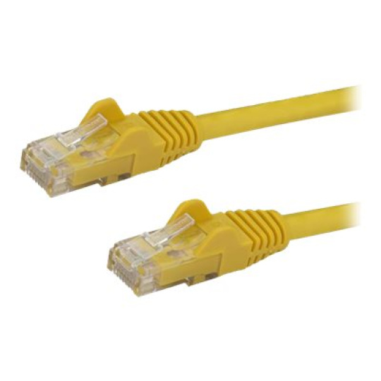 StarTech.com 2m CAT6 Ethernet Cable, 10 Gigabit Snagless RJ45 650MHz 100W PoE Patch Cord, CAT 6 10GbE UTP Network Cable w/Strain Relief, Yellow, Fluke Tested/Wiring is UL Certified/TIA - Category 6 - 24AWG (N6PATC2MYL) - Patch kabel - RJ-45 (M) do RJ-45 (M) - 2 m - UTP - CAT 6 - provedení bez hrbolku - žlutá