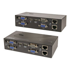 StarTech.com 650 ft/200m USB 2.0 Dual VGA KVM Console Extender over Cat5 UTP -for Dual VGA, USB-enabled PC or KVM Switch - Upto 1920x1200 (SV565DUTPU) - KVM extendér - pres CAT 5 - až 200 m - pro P/N: SVA12M2NEUA, SVA12M5NA