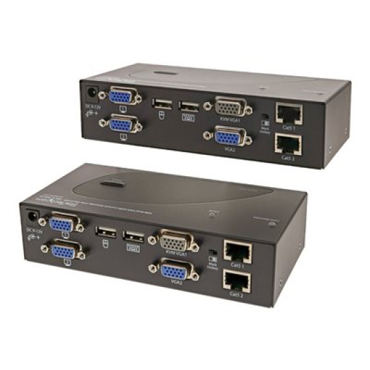 StarTech.com 650 ft/200m USB 2.0 Dual VGA KVM Console Extender over Cat5 UTP -for Dual VGA, USB-enabled PC or KVM Switch - Upto 1920x1200 (SV565DUTPU) - KVM extendér - pres CAT 5 - až 200 m - pro P/N: SVA12M2NEUA, SVA12M5NA