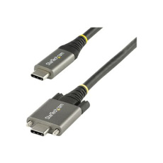 StarTech.com 3ft 1m Side Screw Locking USB C Cable 10Gbps, USB 3.1/3.2 Gen 2 Type-C Cable, 100W (5A) Power Delivery Charging, DP Alt Mode, Dual Screw Lock, USB-C to C Cord, Charge/Sync - Thunderbolt 3 Compatible - USB kabel - 24 pin USB-C (M) přímý/zamykací do 24 pin USB-C (M) rovné - USB 3.2 Gen 2 / DisplayPort 1.4 /Thunderbolt 3 - 1 m - podporuje 4K - černá, šedá StarTech.com 3ft 1m Side Screw Locking USB C Cable 10Gbps, USB 3.1/3.2 Gen 2 Type-C Cable, 100W (5A) Power Delivery Charging, DP Alt Mode, Dual Screw Lock, USB-C to C Cord, Charge/Sync - Thunderbolt 3 Compatible - USB kabel - 24 pin USB-C (M) přímý/zamykací do 24 pin USB-C (M) rovné - USB 3.2 Gen 2 / DisplayPort 1.4 /Thunderbolt 3 - 1 m - podporuje 4K - černá, šedá