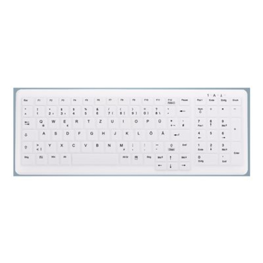 Active Key MedicalKey AK-C7000 - Keyboard cover - exchangeable membrane, US layout - bílá - pro CompactKey AK-440; IndustrialKey AK-4100, AK-4400-G