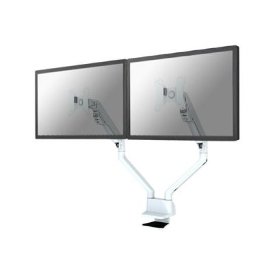 Neomounts by Newstar FPMA-D750D - Montážní sada - full-motion - pro 2 LCD displeje - bílá - velikost obrazovky: 10"-32" - upevnění svorkou, průchodka, upevnitelné na stůl