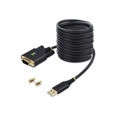 StarTech.com 10ft (3m) USB to Serial Adapter Cable, Interchangeable DB9 Screws/Nuts, COM Retention, USB-A to DB9 RS232, FTDI IC, Level-4 ESD Protection, Windows/macOS/ChromeOS/Linux - Rugged TPE Construction (1P10FFC-USB-SERIAL) - USB / sériový kabel - USB (M) do DB-9 (M) - 3 m - černá StarTech.com 10ft (3m) USB to Serial Adapter Cable, Interchangeable DB9 Screws/Nuts, COM Retention, USB-A to DB9 RS232, FTDI IC, Level-4 ESD Protection, Windows/macOS/ChromeOS/Linux - Rugged TPE Construction (1P10FFC-USB-SERIAL) - USB / sériový kabel - USB (M) do DB-9 (M) - 3 m - černá