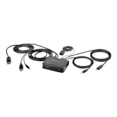 StarTech.com 2-Port Hybrid USB-C DisplayPort Cable KVM Switch, 4K 60Hz, Compact KVM with 6ft/1.8m USB-A/DisplayPort/Audio & 4ft/1.2m USB-C Integrated Host Cables, Bus Powered - Remote Push Button/Hotkey Switching (C2-D46-UAC-CBL-KVM) - Prepínac KVM / audio / USB - kompaktní - 2 x KVM / zvuk / USB - 1 místní uživatel - desktop StarTech.com 2-Port Hybrid USB-C DisplayPort Cable KVM Switch, 4K 60Hz, Compact KVM with 6ft/1.8m USB-A/DisplayPort/Audio & 4ft/1.2m USB-C Integrated Host Cables, Bus Powered - Remote Push Button/Hotkey Switching (C2-D46-UAC-CBL-KVM) - Prepínac KVM / audio / USB - kompaktní - 2 x KVM / zvuk / USB - 1 místní uživatel - desktop