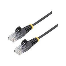 Startech 50cm Slim LSZH CAT6 Ethernet Cable, 10 Gigabit Snagless RJ45 100W PoE Patch Cord, CAT 6 10GbE UTP Network Cable w/Strain Relief, Black, ETL/Low Smoke Zero Halogen - Category 6 - 28AWG (N6PAT50CMBKS) - Patch kabel - RJ-45 (M) do RJ-45 (M) - 50 cm - CAT 6 - provedení bez hrbolku - cerná