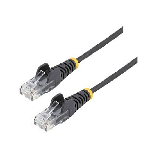 Startech 50cm Slim LSZH CAT6 Ethernet Cable, 10 Gigabit Snagless RJ45 100W PoE Patch Cord, CAT 6 10GbE UTP Network Cable w/Strain Relief, Black, ETL/Low Smoke Zero Halogen - Category 6 - 28AWG (N6PAT50CMBKS) - Patch kabel - RJ-45 (M) do RJ-45 (M) - 50 cm - CAT 6 - provedení bez hrbolku - cerná