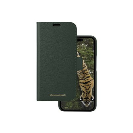 dbramante1928 New York - Pouzdro s klopou pro mobilní telefon - full-grain pebbled leather - evergreen - pro Apple iPhone 15