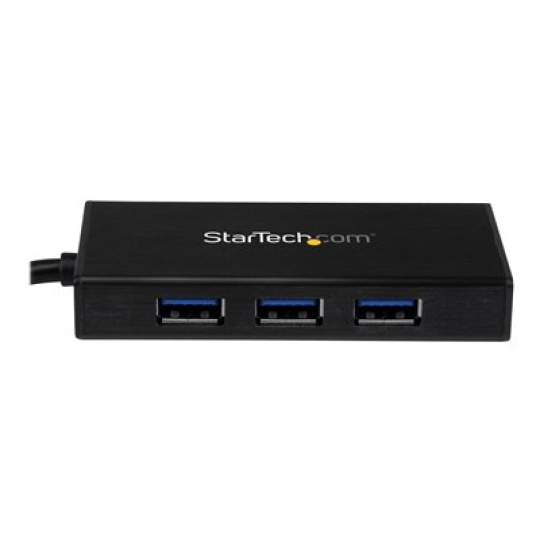 StarTech.com USB 3.0 Hub with Gigabit Ethernet Adapter - 3 Port - NIC - USB Network / LAN Adapter - Windows & Mac Compatible (ST3300GU3B) - Rozbočovač - 3 x SuperSpeed USB 3.0 + 1 x 10/100/1000 - desktop - pro P/N: PEXUSB3S2EI, PEXUSB3S42, PEXUSB3S7, SVA5H2NEUA