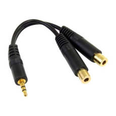 StarTech.com 6 in. 3.5mm Audio Splitter Cable - Stereo Splitter Cable - Gold Terminals - 3.5mm Male to 2x 3.5mm Female - Headphone Splitter (MUY1MFF) - Audio separátor - mini-phone stereo 3.5 mm s piny (male) do mini-phone stereo 3.5 mm se zdírkami (female) - 15.2 cm - pro P/N: MU1MMS, PCISOUND4CH StarTech.com 6 in. 3.5mm Audio Splitter Cable - Stereo Splitter Cable - Gold Terminals - 3.5mm Male to 2x 3.5mm Female - Headphone Splitter (MUY1MFF) - Audio separátor - mini-phone stereo 3.5 mm s piny (male) do mini-phone stereo 3.5 mm se zdírkami (female) - 15.2 cm - pro P/N: MU1MMS, PCISOUND4CH