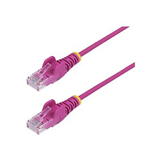 Startech - Patch kabel - RJ-45 (M) do RJ-45 (M) - 25 cm - 3.6 mm - UTP - CAT 5/5e/6 - IEEE 802.3bt - neobsahuje halogen, provedení bez hrbolku, rovný - ružová