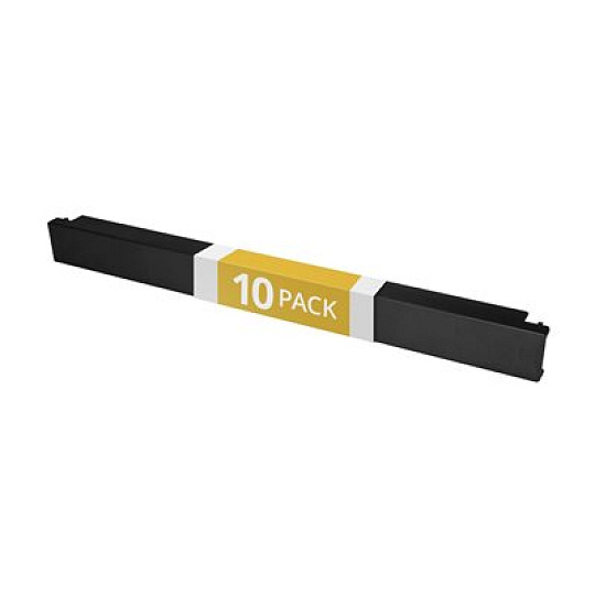 Startech 1U Blanking Panels - Tool Less Blank Rack Panels - 10 Pack - Rack Mount Panel for 19 in. Server Rack (BLANKP10) - Slepý panel pro regál - přední - černá - 1U - 19" (balení 10)