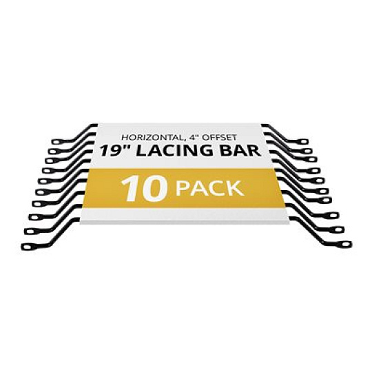 Startech Horizontal Lacing Bar w/ 4 inch Offset at 75 Degrees- Server Rack Cable Management- 19" Network Rack-Mount Cord Organizer- 10pk (CMLB104) - Uvazovací lišta pro správu kabelu - 1U (balení 10)
