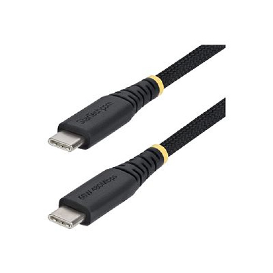 StarTech - USB kabel - USB-C (M) do USB-C (M) - USB 2.0 - 3 A - 2 m - USB Power Delivery (60W) - cerná