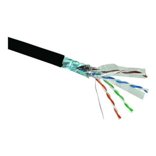 Solarix SXKD-6-FTP-PE - Kabel horizontální - 500 m - FTP - CAT 6 - venkovní - černá