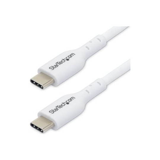 StarTech.com - USB kabel - USB-C (M) do USB-C (M) - USB 2.0 - 3 A - 1 m - USB Power Delivery (60W) - bílá (balení 2)