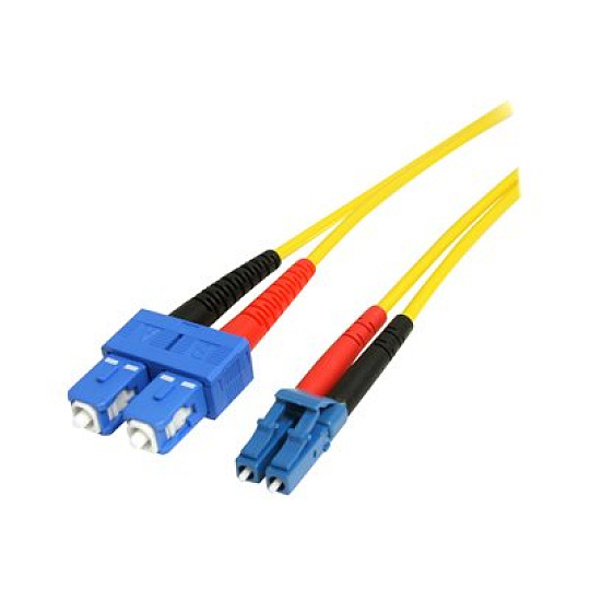 Startech 4m Fiber Optic Cable - Single-Mode Duplex 9/125 - LSZH - LC/SC - OS1 - LC to SC Fiber Patch Cable (SMFIBLCSC4) - Patch kabel - jednoduchý režim SC (M) do jednoduchý režim LC (M) - 4 m - 4 m - optické vlákno - duplex - 9 / 125 mikron - OS1 - lisovaný - žlutá