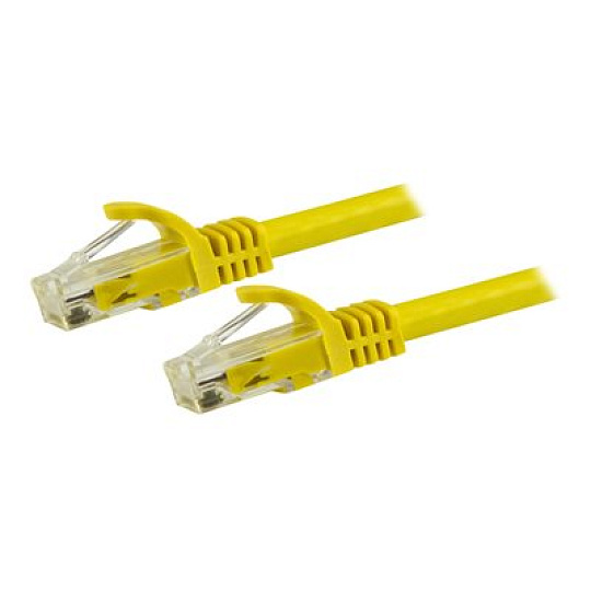 Startech 1.5m CAT6 Ethernet Cable, 10 Gigabit Snagless RJ45 650MHz 100W PoE Patch Cord, CAT 6 10GbE UTP Network Cable w/Strain Relief, Yellow, Wiring is UL Certified/TIA - Category 6 - 24AWG (N6PATC150CMYL) - Patch kabel - RJ-45 (M) do RJ-45 (M) - 1.5 m - UTP - CAT 6 - provedení bez hrbolku - žlutá