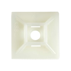StarTech.com 100 Pack Cable Tie Mounts with Adhesive Tape for 0.21 in. (5.5 mm) Wide Ties, Nylon/Plastic Zip Tie Mounts, Electrical/Network Cable Wrap Mounts / 94V-2 Fire & UL Rated TAA - Nylon 66 Zip Tie Mount (CBMCTM3) - Kabelová upevnovací svorka - bílá - kompatibilní s TAA (balení 100) - pro StarTech.com 1U