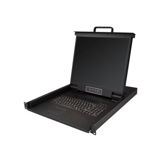 StarTech.com Rackmount KVM Console, Single Port VGA KVM with 19" LCD Monitor for Server Rack, Fully Featured Universal 1U LCD KVM Drawer with Cables & Hardware, USB Support, 50,000 MTBF - LCD KVM Concole Drawer (RKCONS1901) - KVM konzole - USB - 19" - pripevnitelný na regál - 1280 x 1024 - 250 cd/m? - 1000:1 - VGA - cerná - 1U