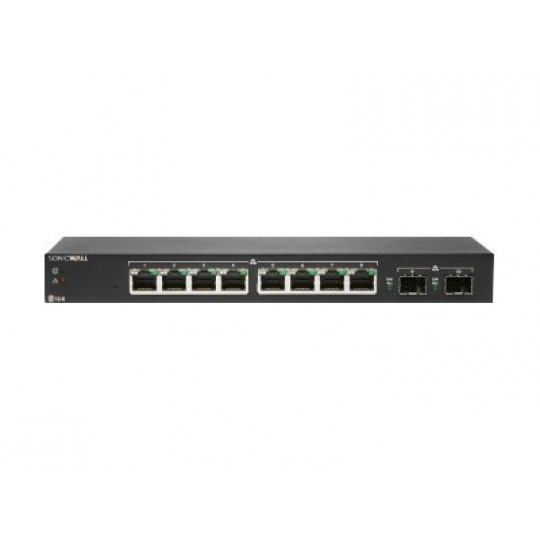 SonicWall Switch SWS12-8 - Přepínač - řízený - 8 x 10/100/1000 + 2 x gigabitů SFP - desktop - s 3 roky podpora 24x7