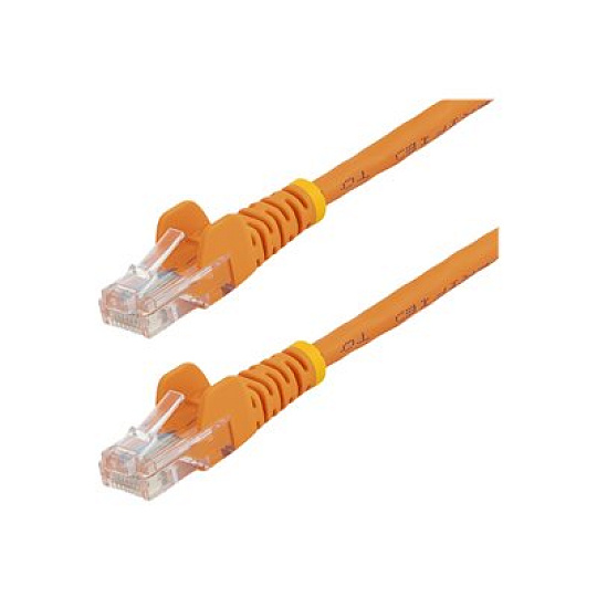 Startech 3m Orange Cat5e / Cat 5 Snagless Patch Cable - Patch kabel - RJ-45 (M) do RJ-45 (M) - 3 m - UTP - CAT 5e - lisovaný, provedení bez hrbolku - oranžová