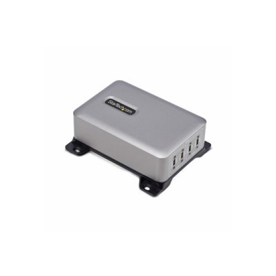 StarTech.com 4-Port USB-C Charger, 240W Total, Single Port 140W EPR - Síťový adaptér - s povrchovým montážním držákem - 240 Watt - 5 A - napájení Power Delivery 3.1 - 4 výstupní konektory (USB-C)