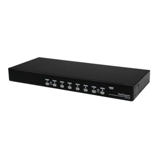 StarTech.com 8-Port USB KVM Swith with OSD - TAA Compliant - 1U Rack Mountable VGA KVM Switch (SV831DUSBU) - Prepínac KVM - 8 x KVM port(s) - 1 místní uživatel - desktop - pro P/N: RK3236BKF, RKCONS1701, RKCONS17HD, RKCONS1901, RKCONS1908K, RKCONS1916K, RKQMCAB12V2