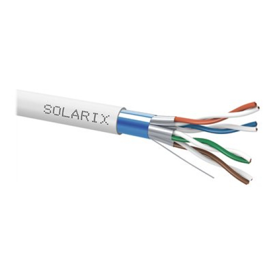 Solarix SXKD-6A-FFTP-LSOH - Kabel horizontální - 500 m - 7.5 mm - F/FTP - CAT 6a - neobsahuje halogen - šedá, RAL 7035