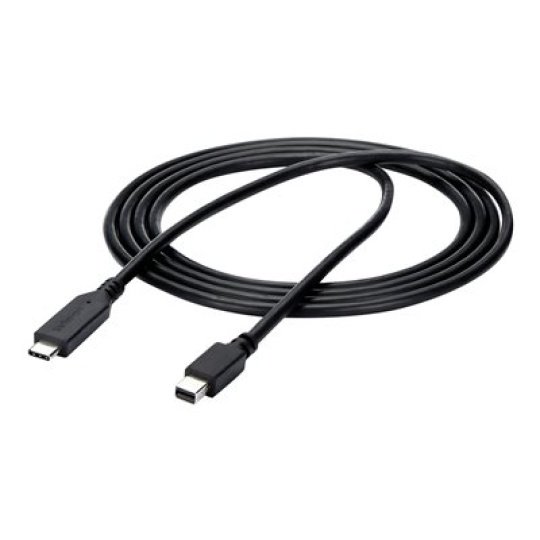 StarTech.com 6ft / 2m USB-C to Mini DisplayPort Cable - 4K 60Hz - Black - USB 3.1 Type C to mDP Adapter (CDP2MDPMM6B) - Kabel adaptéru - USB-C (M) do Mini DisplayPort (M) - USB 3.1 / Thunderbolt 3 / DisplayPort 1.2 - 1.8 m - podpora 4K60 Hz (3840 x 2160) - černá