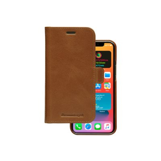 dbramante1928 Lynge - Pouzdro s klopou pro mobilní telefon - kuže full-grain - bronz - pro Apple iPhone 12, 12 Pro